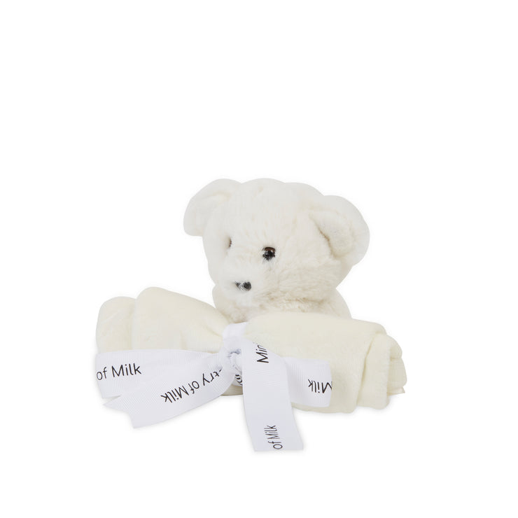 Monnalisa teddy bear-print blanket - White