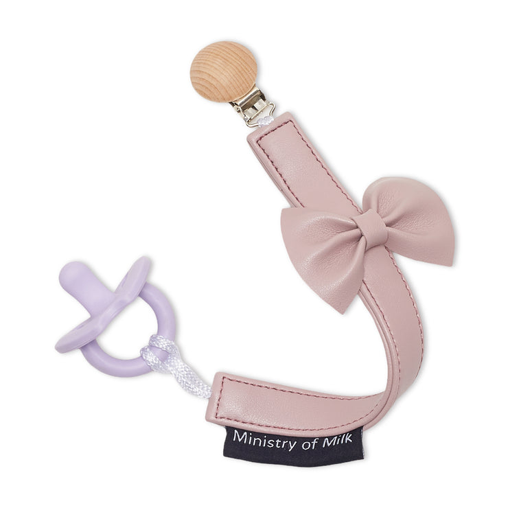 Ministry of Milk® Bow Pacifier Clip Lavender